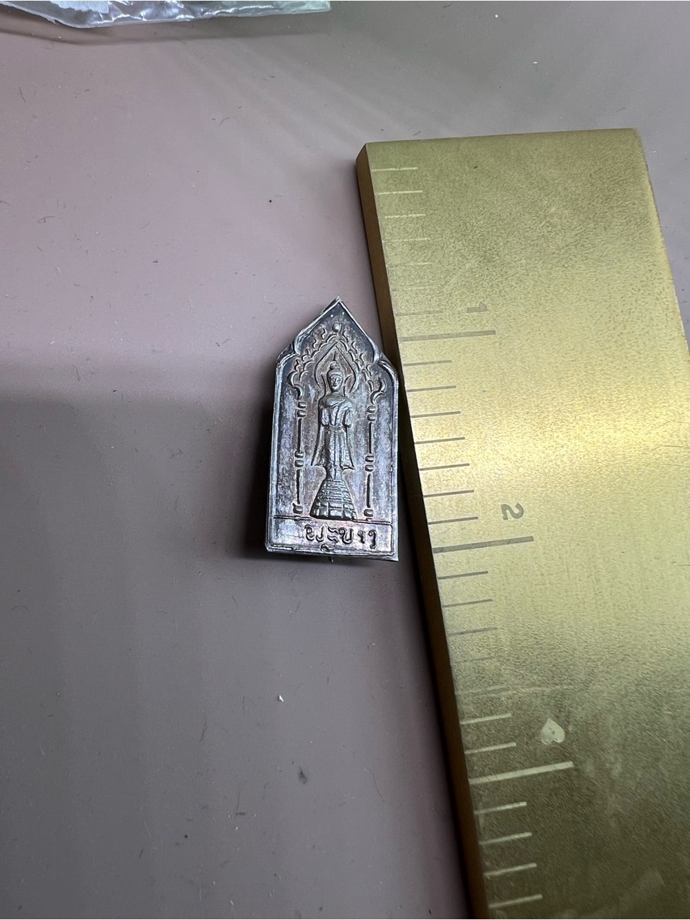 Silver Tone Thai Buddha Amulet Pendant - Picture 4 of 11